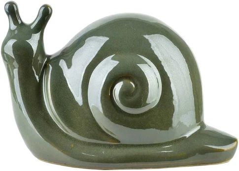 Mondex MAVE Žalias Figura ślimak ceramiczny 19x11x11cm