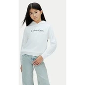 Calvin Klein Jeans Džemperis Inst Logo LV1CKSJB38 Balta Regular Fit