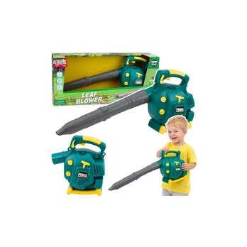 Lean Toys Garden Leaf Blower for Kids Blows Sounds Žalias