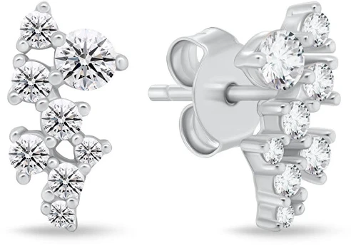 Brilio Silver Stylish sidabrinis earrings with cubic zirconia EA1258W