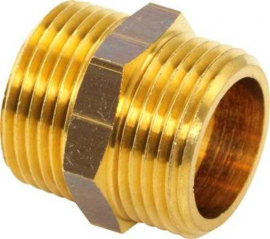 Solar Plus Brystnippel 1 - 3/4 messing