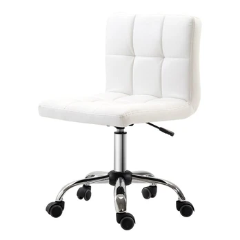 Ergonominė biuro kėdė be porankių, balta