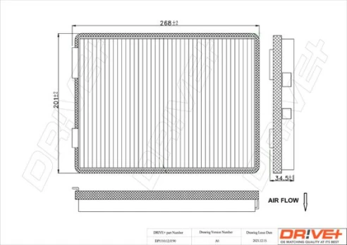 Filtras, salono oras Dr!ve+ DP1110.12.0190