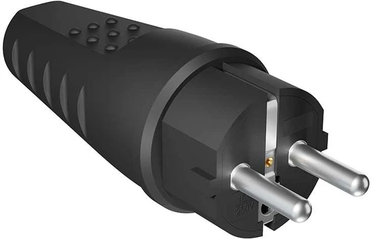Blow WT-54 PR kištukas, tiesus, juodas