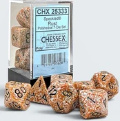 Chessex Polyhedral Speckled Rust/juodas 7-Die Set