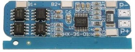 BMS PCM PCB įkrovimo modulis Li-ion 3S 12V 6-8A - skirtas 18650 elementų