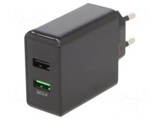 Power supply: switching | mains,plug-in | 5VDC, | 28W | Out: USB x2 kaina