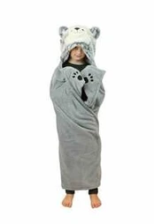 Cozy Noxxiez Blanket Husky -pehmopeitto, harmaa