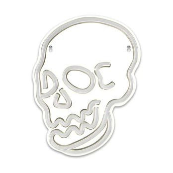 Oem Neon PLEXI LED SKULL baltas FPNE07X Forever Light