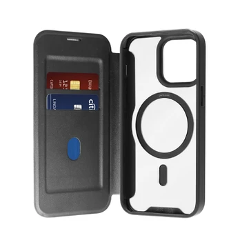 Puro BOOK MAG Booklet Case for iPhone 16 Pro, juodas - Dėklas