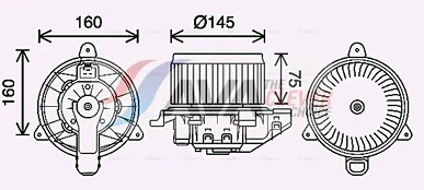 elektrovariklis, vidinis pūtiklis FD8626 AVA