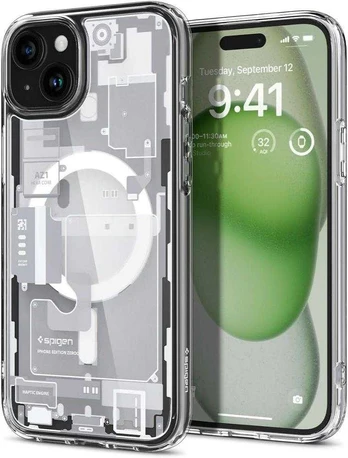Dėklas SPIGEN ULTRA HYBRID MAG MAGSAFE IPHONE 15 PLUS ZERO ONE Baltas
