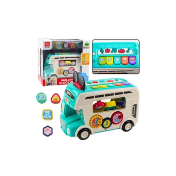 Lean Toys Interactive Educational Bus Sorter Lights Sounds Turquoise