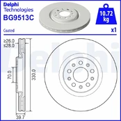 Stabdžių diskas DELPHI BG9513C kaina