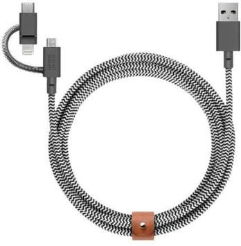 Native Union Belt Cable-Universal-Zeb-2M Belt, 2 m, USB A, USB
