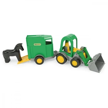 Wader Tractor with a horse trailer