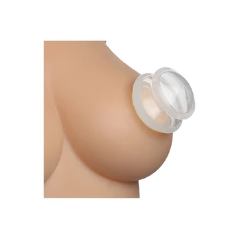 XR Brands Clear Plungers Silicone Nipple Suction Cups Large
