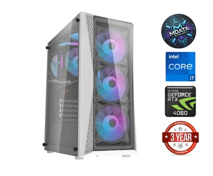 Kompiuteris i7-12700KF 64GB 2TB SSD RTX 5060 Windows 11 White