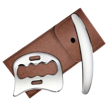2.0 Nerūdijančio Plieno Gua Sha Masažo Įrankis