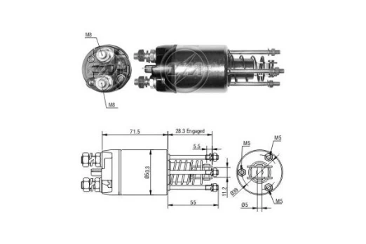 Solenoidinis jungiklis, starteris ERA ZM5651