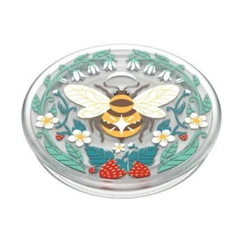 [Užsakomoji prekė] Laikiklis - Popsockets PopGrip - PlantCore Translucent Bee Boho