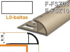 Profilis užbaigimo PVC Aspro, išorinis | 10 mm x 2.5 m, baltas