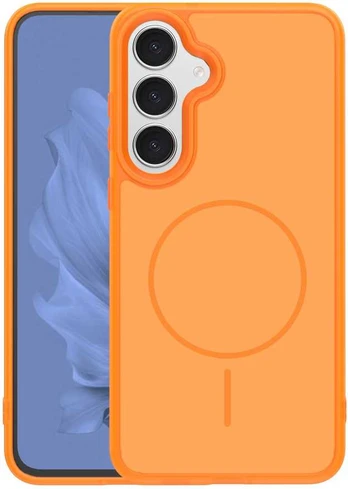 Dėklas Orange Frame Thin Mag case for Samsung Galaxy S26 Plus oranžinis