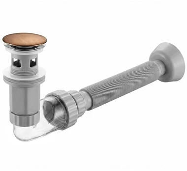 Praustuvo Sifonas Su „click-clack“ Vožtuvu Rea Flow Copper