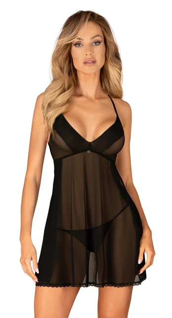 Obsessive obs Babydoll M/L Plius dydžio seksuali apranga