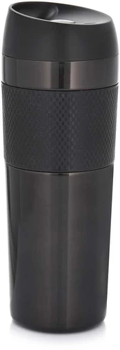 Terminis puodelis metalinis 450 ml juodas AMBITION