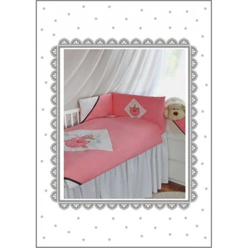 Bedding set - 6  parts - 120/90/160 - CYRKOWY KOT - PINK ***