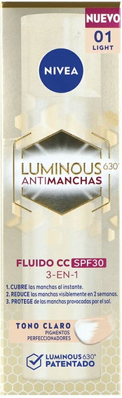 Nivea LUMINOUS 630º ANTI STAIN CC fluid SPF30 #clear 40 ml