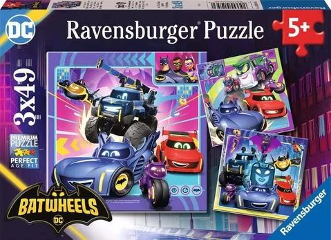 Ravensburger - Puzzle Batwheels 3x49p