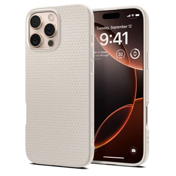 (Natural Titanium) dėklas Apple iPhone 16 Pro Max telefonui "Spigen Liquid Air"