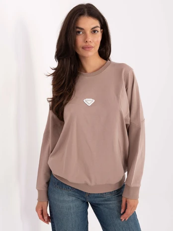 Bluza-RV-BL-A877.19P-ciemny bezowy