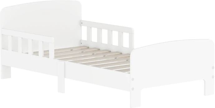 Aosom Vaikiška lova 143,5x74,2x54 cm Balta MDF