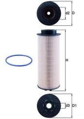 Kuro filtras KNECHT KX 262D kaina