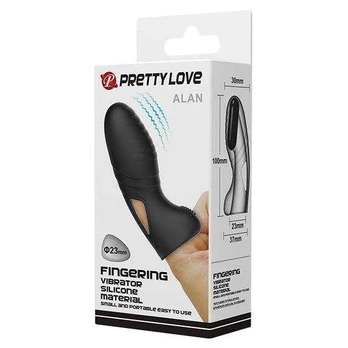 LYBAILE Pretty Love Alan Finger Vibrator Juodas
