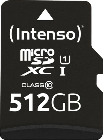 Intenso microSD 512GB UHS-I Perf CL10| Performance Class 10
