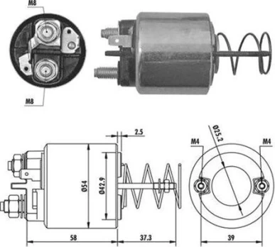 Solenoidinis jungiklis, starteris MAGNETI MARELLI 940113050386