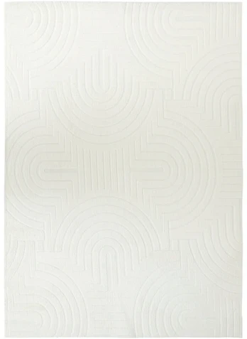 Kilimas iš dirbtinio kailio ARKA, 120 x 170 cm, baltas