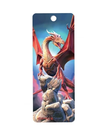3D knygos skirtukas „Raudonas drakonas“