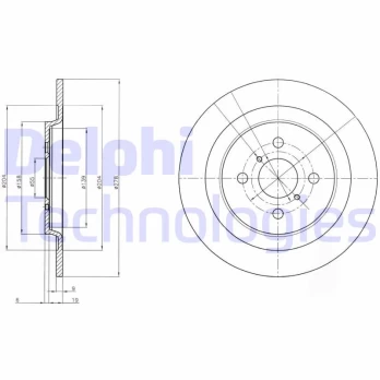 DELPHI BG4076 Brake Disc