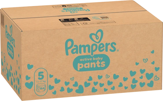 Pampers Active Baby Sauskelnės, 5 Dydis, 164 vnt.