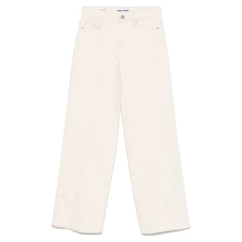 Tiesūs džinsai moterims, Balta, High rise jeans