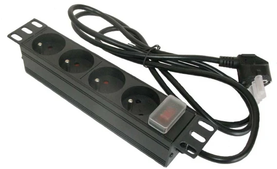 XtendLan 10'' distribution panel 4x 230V, CSN, switch, 1,8 m