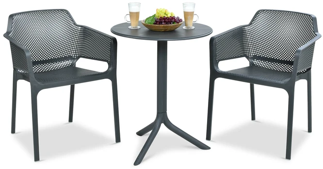 Lauko baldų komplektas NET/SPRITZ 2+1, Antracite