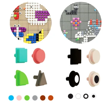 Geometriniai stalo elementai 256 vnt MASTERKIDZ