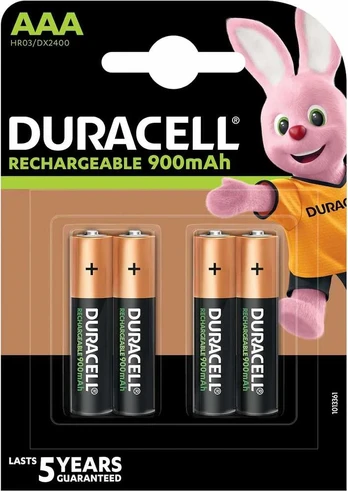 Duracell Rechargeable 800mAh HR03 AAA (LR03) 4-pack