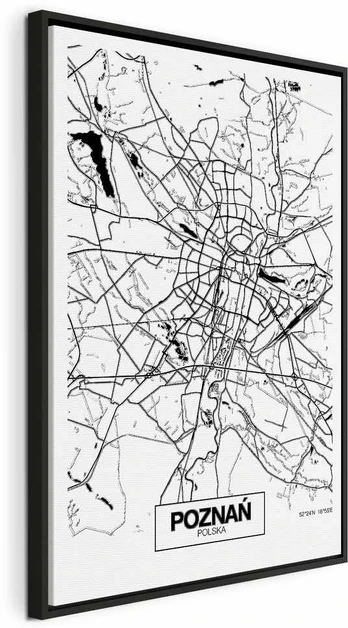 Artgeist Paveikslas - City Plan: Poznan (1 Part) Vertical